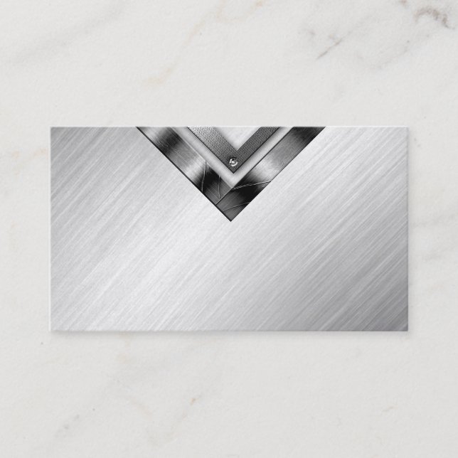 Tarjetas de visita metalizado profesionales del (Anverso)