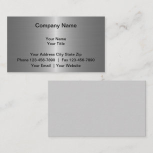 Tarjetas de visita Metalizado simuladas