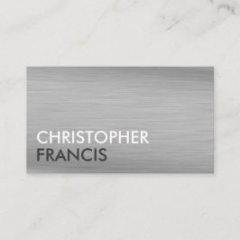 Tarjetas de visita metalizado titanium de plata