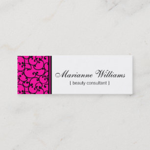 Tarjetas de visita micro de la belleza del damasco