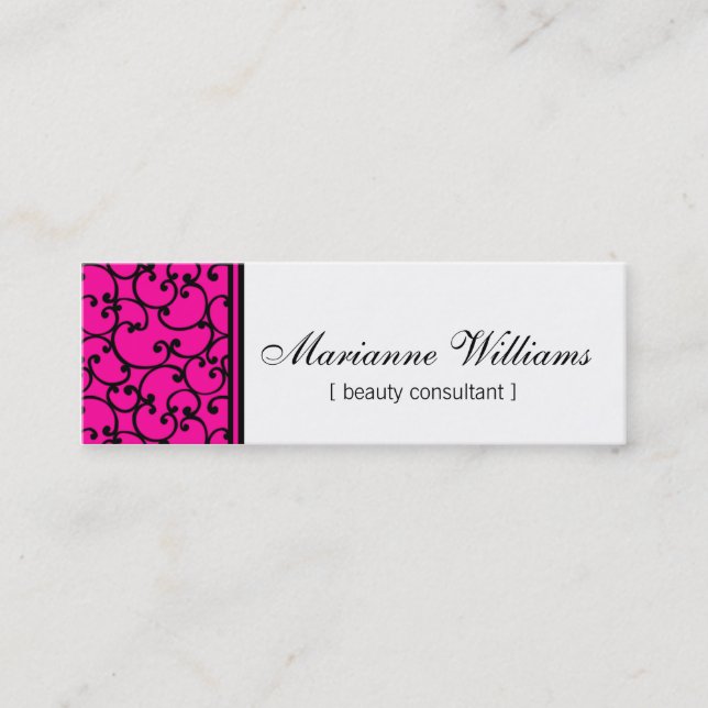 Tarjetas de visita micro de la belleza del damasco (Anverso)