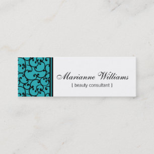 Tarjetas de visita micro de la belleza verde
