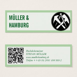 Tarjetas de visita mini tejado QR Code