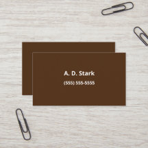 Tarjetas de visita Minimalista Dark Brown