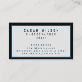 Tarjetas de visita minimalista negra de la marina 