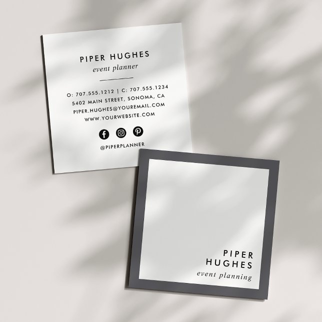Tarjetas de visita Minimalista y moderna | Gris (Subido por el creador)