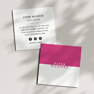 Tarjetas de visita Minimalista y moderna Magenta