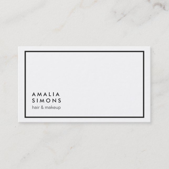 Tarjetas de visita minimalistas blancas (Anverso)