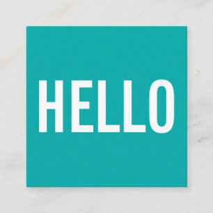 Tarjetas de visita minimalistas del hola