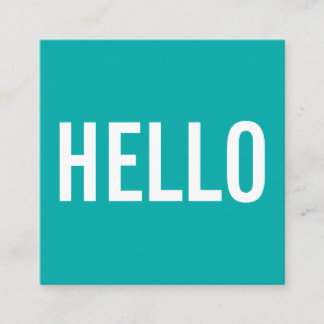 Tarjetas de visita minimalistas del hola