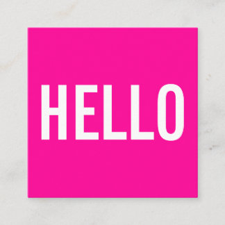 Tarjetas de visita minimalistas del hola