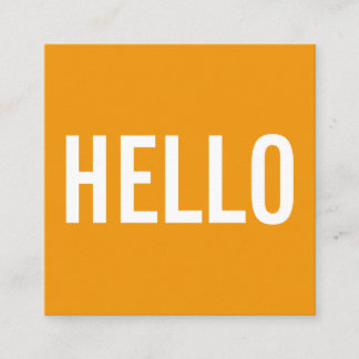 Tarjetas de visita minimalistas del hola