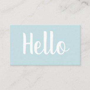 Tarjetas de visita minimalistas en negrita azul pa