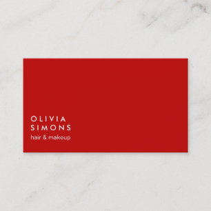 Tarjetas de visita minimalistas rojas