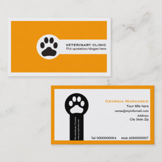 Tarjetas de visita minimalistas Vet/Veterinary Cli
