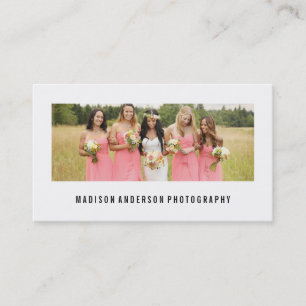 Tarjetas de visita mínimas de la fotografía del