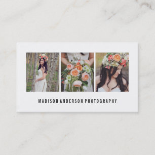 Tarjetas de visita mínimas de la fotografía del