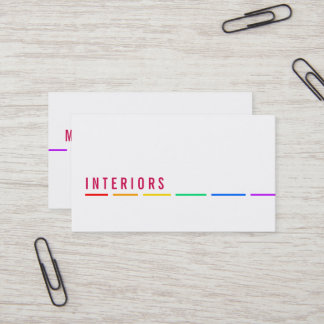 Tarjetas de visita mínimas Rainbow