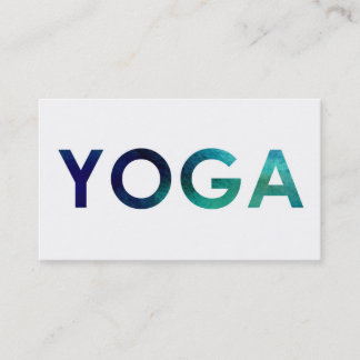 Tarjetas de visita mínimas y simples de la yoga