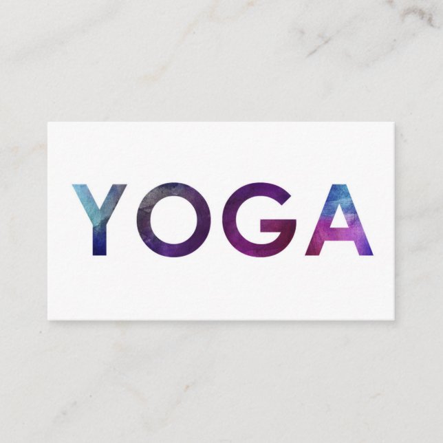 Tarjetas de visita mínimas y simples de la yoga (Anverso)