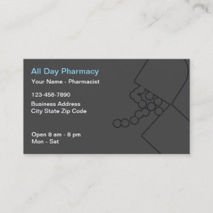 Tarjetas de visita modernas de farmacia farmacia