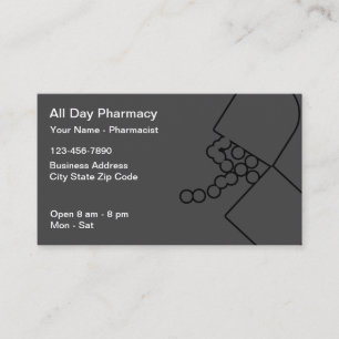 Tarjetas de visita modernas de farmacia farmacia