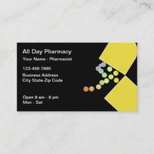 Tarjetas de visita modernas de farmacia farmacia