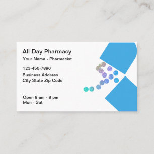 Tarjetas de visita modernas de farmacia farmacia