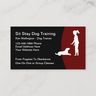 Tarjetas de visita modernas de Guay Dog Training