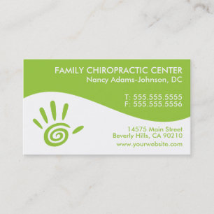 Tarjetas de visita modernas de la quiropráctica