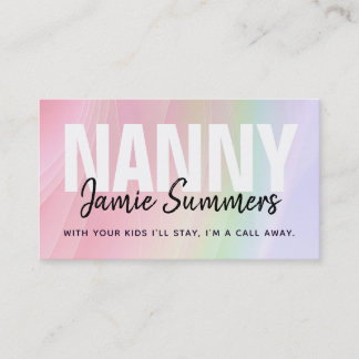 Tarjetas de visita modernas de nana arcoiris