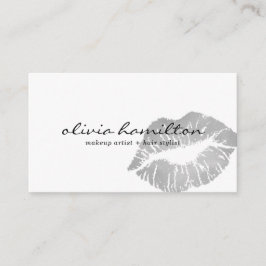 Tarjetas de visita modernas de plata del artista