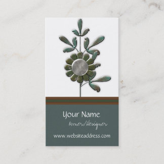 Tarjetas de visita modernas del diseño floral 3