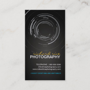 Tarjetas de visita modernas del fotógrafo