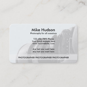 Tarjetas de visita modernas del fotógrafo