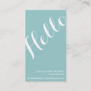 Tarjetas de visita modernas del hola elegante