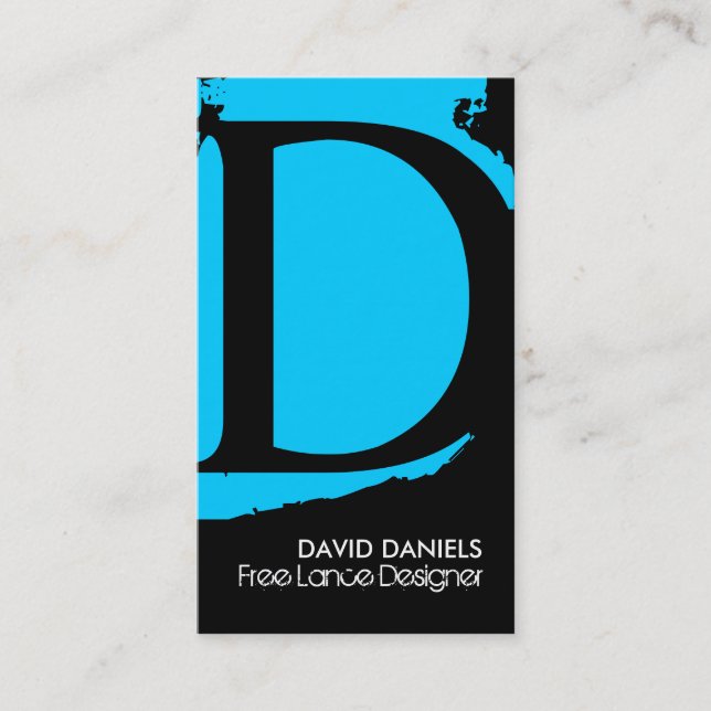 Tarjetas de visita modernas del monograma (Anverso)