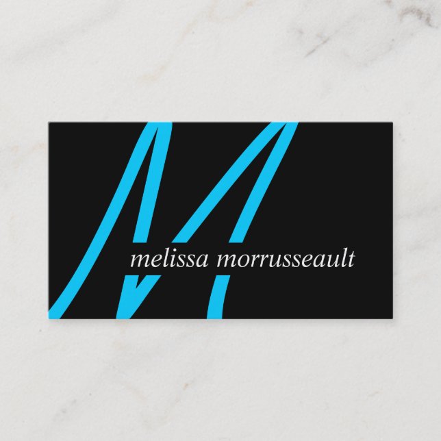 Tarjetas de visita modernas del monograma (Anverso)