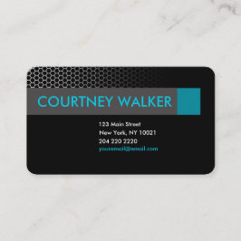 Tarjetas de visita modernas del panal del negro y