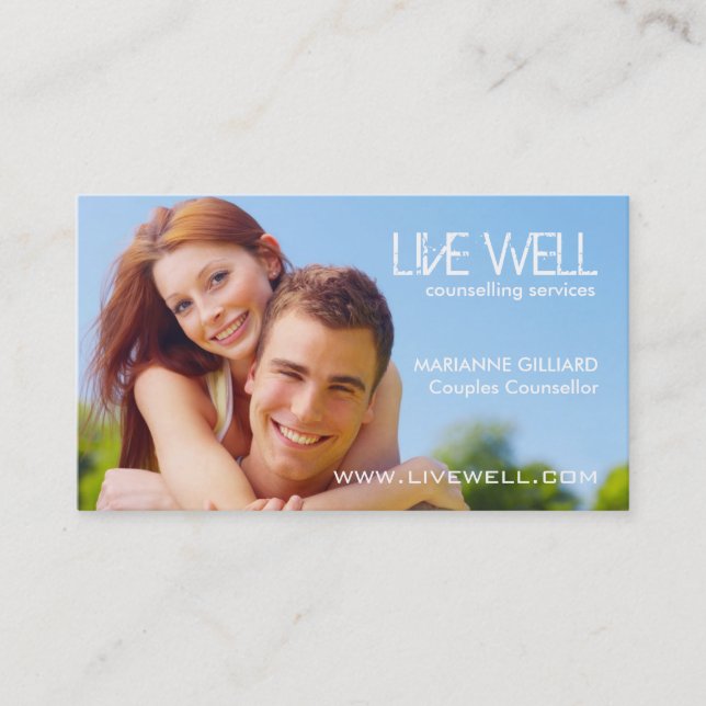 Tarjetas de visita modernas del terapeuta (Anverso)