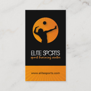 Tarjetas de visita modernas del voleibol