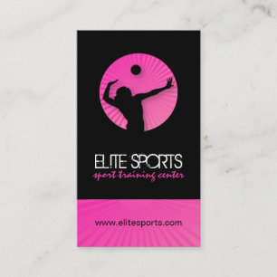 Tarjetas de visita modernas del voleibol