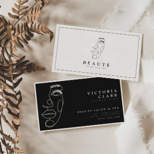 Tarjetas de visita modernas Minimalistas de marfil
