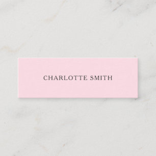 Tarjetas de visita modernas minimalistas del rosa