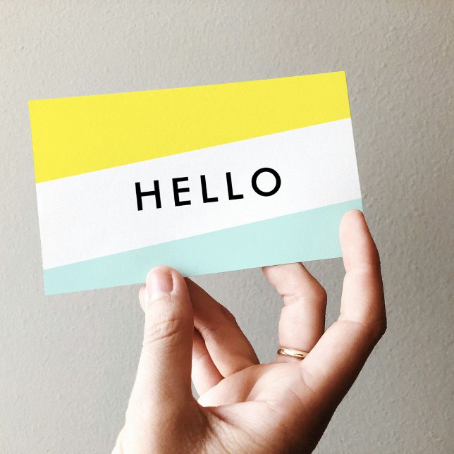 Tarjetas de visita modernas minimo, amarillas y de (Subido por el creador)