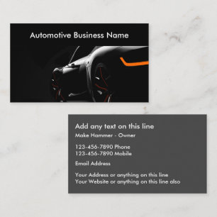 Tarjetas de visita modernas para empresas de autom