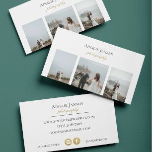 Tarjetas de visita modernas para fotógrafos mínimo