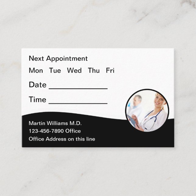 Tarjetas de visita modernas para Médicas médicos (Anverso)