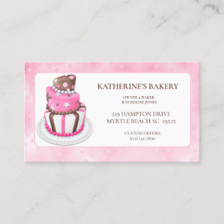 Tarjetas de visita modernas para panadería de past