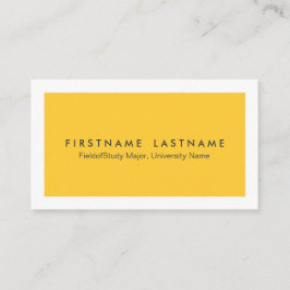 Tarjetas de visita modernas simples del estudiante